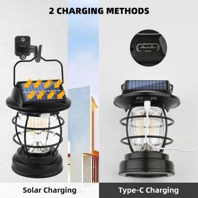 Solar Induction Lamp, Household Waterproof Courtyard Lamp, Ambient Sun Table Lamp, Courtyard Garden Camping Lighting, Charging Horse Lamp photo-2