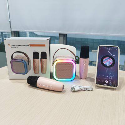 2024 smart Bluetooth speaker wireless charger home theater mini amplifier speaker subwoofer music karaoke tone male