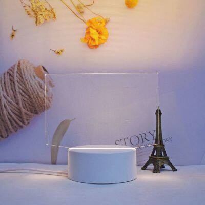 3D Acrylic new luminous message board light desktop creative room night light lamp