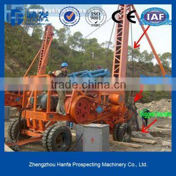 Best sale!!Quality ensure!!trailer type!piling with hammer!!HF-6A economical percussion drilling rig