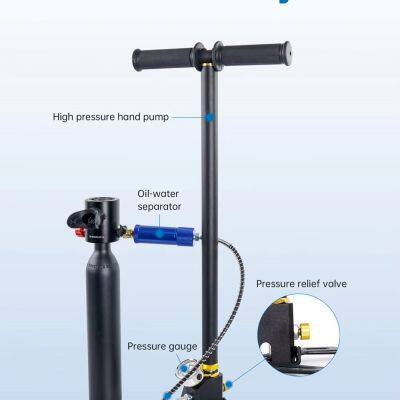 Lung Tank 0.5L Mini Scuba Tank Scuba Snorkel Mask High-Pressure Pump Diving Equipment Breathable Lung Tank Dive Air Oxygen photo-4