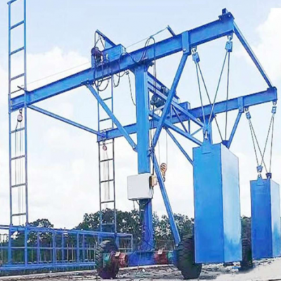 Mobile Anti-collision Wall Formwork Installation Trolley with Electric Hoist for Bridge Construction