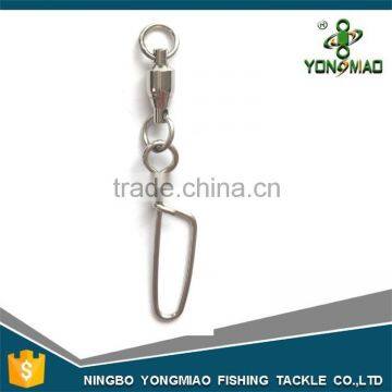 Ball bearing swivel with two solid ring with costlock snap fishing tackle