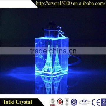 High-quality flashlight crystal keychain light