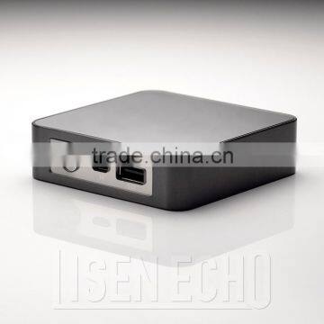 High Quality Mirror Panel USB Battery Power Bank With 6600mAh Polymer