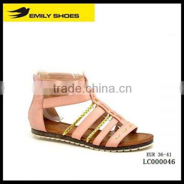 Lady's braided upper sandal with back counter