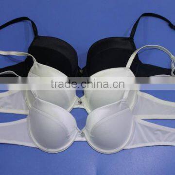 High Quality Hot Fashion Bras with satin decorated for Lady Push Up Bra