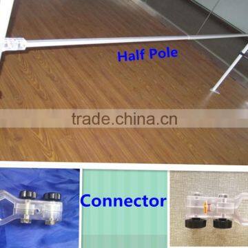 Half pole/bar curtain for tents/canopy/gazebo