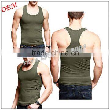 Mens Basic Y-Back Slim stretch Fit Stringer Tank Top