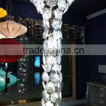 modern project light large chandelier top crystal led star ceiling light fixture