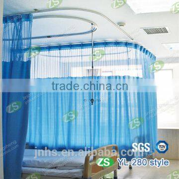 Blue Antibacterial Hospital Partition Bed Disposable Curtain with Mesh