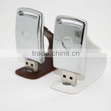 Foldable Leather USB Flash Drive stock