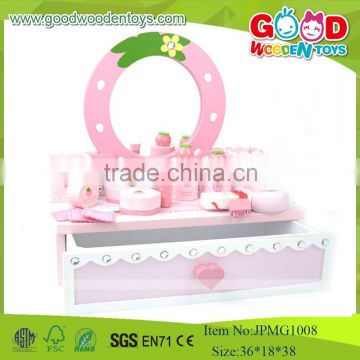 2015Cheap And Top Quality ,Hot Selling Kids Pink Wooden Prentend Dresser Toys