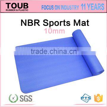 FACTORY OEM 10MM Anti-slip Eco Friendly Exercise Mats NBR Soft Washable Yoga Mat