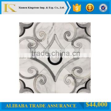 36" best price bianco carrara marble waterjet for villa&hotel