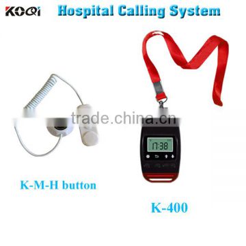 hospital calling system with nurse wrist watch and patient call button