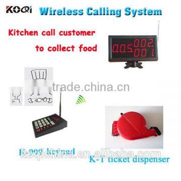 Queue Management System wireless keyboard wireless waiter call system for kitchen call waiter