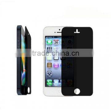 anti-spy tempered glass privacy filter for IPhone5 3M Raw Material 180 Degree privacy mobile tempered glass screen protector