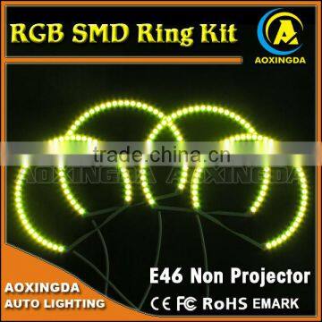 angel eyes lights RGB LED Angel Eyes Headlight Kit 5050 SMD RGB Angel Eyes halo light with Remote controller