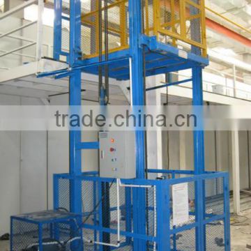 hydraulic platform lift/goods vertical hydraulic guide rail lift freight elevator