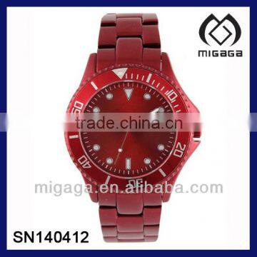 multi color plating watch japan movt quartz watch stainless steel back