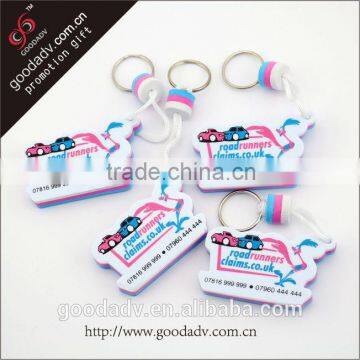 OEM wholesle EVA key chain/plastic key chain/eva float key chain