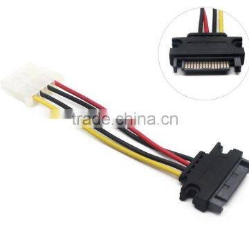 15Pin male to 4 Pin sata power Cable