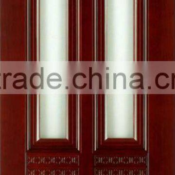 Luxury Glass Inserts Wood Design Doors Interior DJ-S5429