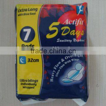 320mm brand name anion wing sanitary napkin