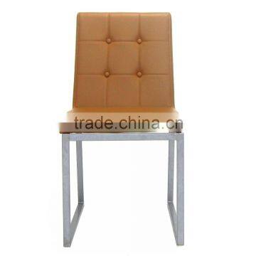 Silver Painting Metal Leg Dining Room Chair photo-6