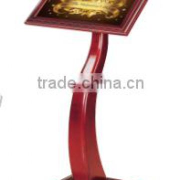 High quality hotel display restaurant sign stand/stainless steel standing poster