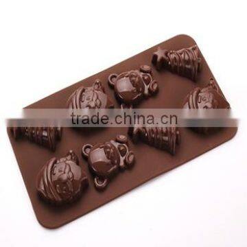 100% food grade top quality chrismas plastic chocolate mold