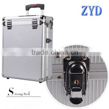 ZYD-HK0724 High grade metal butterfly lock pilot trolley case aluminum tool box