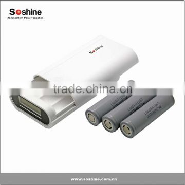 new released Soshine E5 3-slot 18650 battery power bank charger