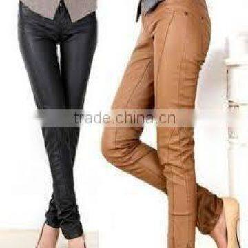 women sexy skinny leather pants