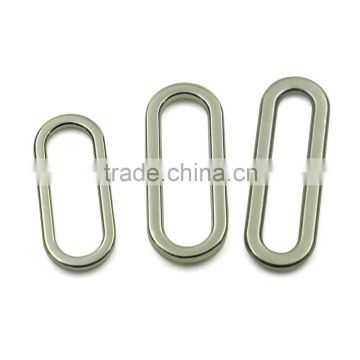 Different size zinc alloy oval shape o ring belt connecter ring