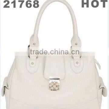 Hot Selling Twistlock Satchel Fashion Ladies Leather Handbags 2012
