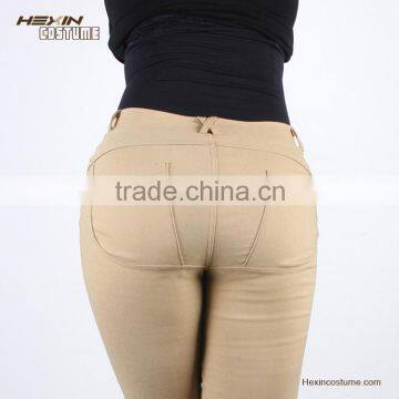 Khaki Skinny fashion butt lift shaping pants jeans