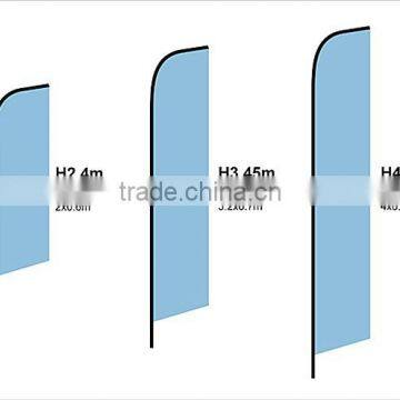 Cheap Beach Custom Flag Pole Plastic Red
