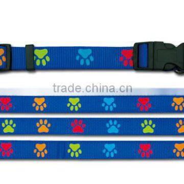 2*180 polyester dog pet leash and collar custom available