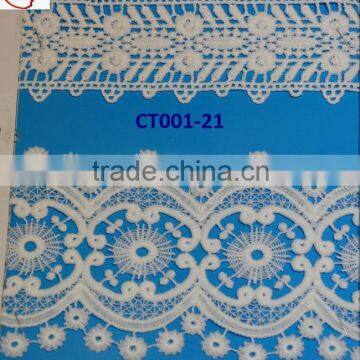 2015Hot Selling Fashion golden Lace Trim for party wedding dress OEM CT001-21