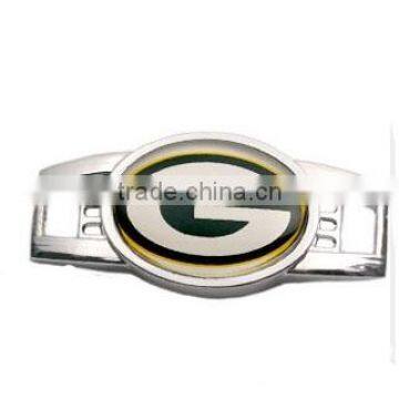 Sports Season Popular NFL Team Logo Shoelace Charms Green Bay Packers Football Charm