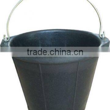 rubber pail with steel handle,Recycled rubber bucket,cubo de goma 8L