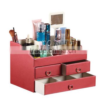 L creative with mirror cosmetic storage bo multifunction drawer household commodity storage bo PU