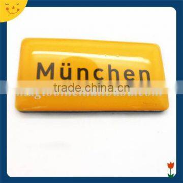 Custom simple words printing epoxy rubber magnet