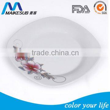 Yiwu selling cheap porcelain plate with custom desgin