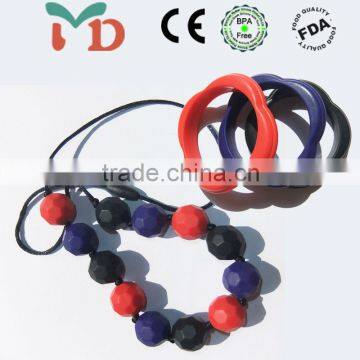 2015 New Products Baltic Amber Teething Necklaces&Non-toxic New Style Nursing Necklace Amber&Food Grade Beads Jewelry Set photo-3