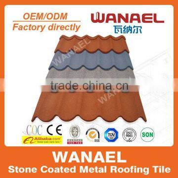 Modern Ancient Corrugated Metal Color Steel Stone Roof Tile/Guangzhou Building Materials,Wanael Roof Tile Factory photo-3