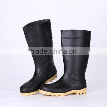 2016 Unisex Black Safety PVC Rain Boots With Steel Toe, Steel Toe Insert Safety Boots photo-2