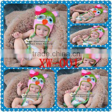 top-rated winter earflap infant toddler animal owl baby crochet hat acrylic beanie minions